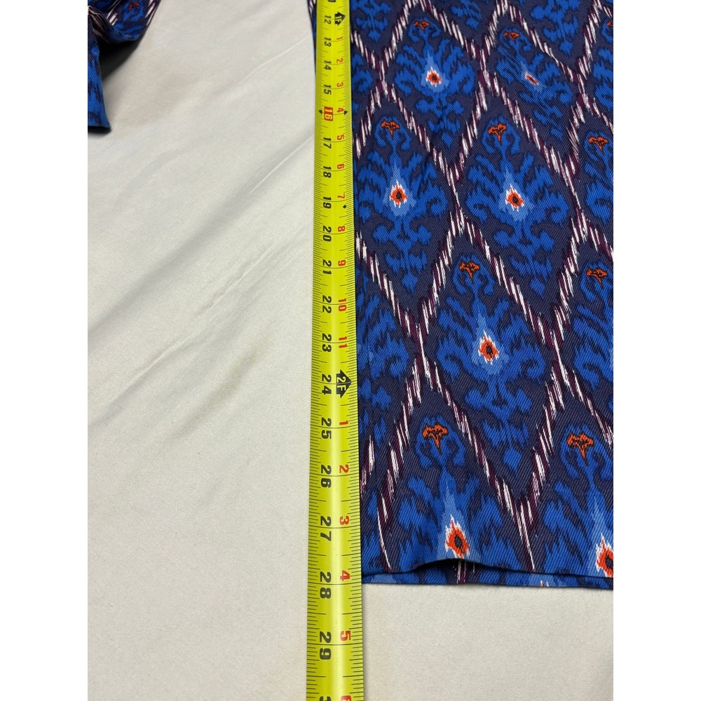 Anthropologie‎ Blue Ikat Print Wide Leg Pants Viscose Boho Trousers S W28 L28 - Picture 11 of 13